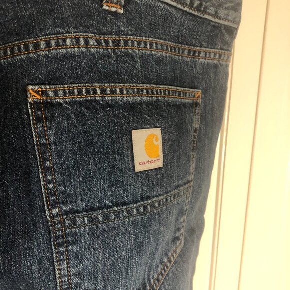 Carhartt Relaxed Fit 5-Pocket Jeans Mens Size 46x32 Straight Leg New BD5119-M - Picture 5 of 7